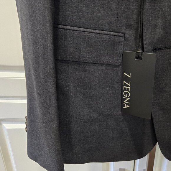 ZEGNA Single-Breasted Wool Suit - Picture 4 of 16